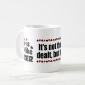 Levensechte poker-mok koffiemok (Voorkant links)