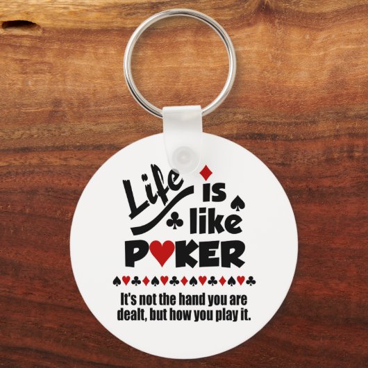 Levensechte poker-sleutelhanger sleutelhanger (Voorkant)