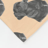 levensechte schilderij van zwarte labrador dog fleece deken (Hoek)