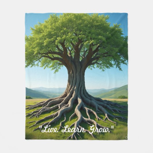 "Levensenergie Stroom" Fleece Deken (Voorkant)