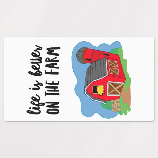 Levensetiketten van boerderijen labels (Design 2)