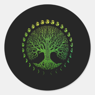 Levensfase van de maan - Dag van de Aarde Ronde Sticker
