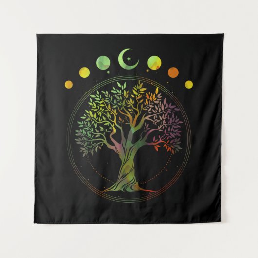 Levensfase van de maan wandkleed (Voorkant)