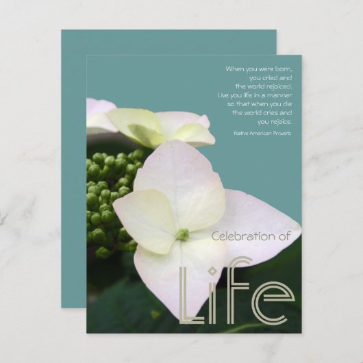 Levensfeest met Inspirerend Quote 1 Kaart (Voorkant / Achterkant)