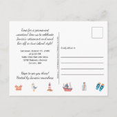 Levensfeest op het strand Pensioenfeest |  Briefkaart (Achterkant)