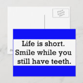 LEVENSFONDS ZEGT KORT KLEIN TERWIJL JE NOG STEEDS  BRIEFKAART (Voorkant / Achterkant)