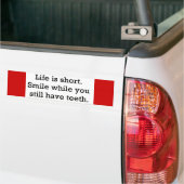 LEVENSFONDS ZEGT KORT KLEIN TERWIJL JE NOG STEEDS  BUMPERSTICKER (Op Truck)