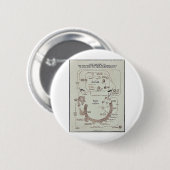 Levensgeschiedenis van de malaria parasite plasmod ronde button 5,7 cm (Voorkant /achterkant)