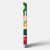 Levensgetrouwe Biljarttafel met Ballen en Krijt Case-Mate iPhone Case (Achterkant / Links)