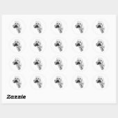 Levensgetrouwe Lagotto Pup Ink Art Sticker (Vel)