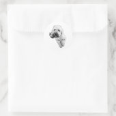 Levensgetrouwe Lagotto Pup Ink Art Sticker (Tas)
