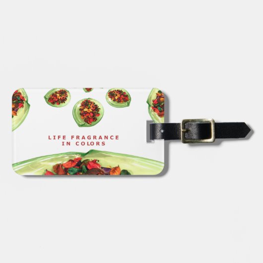 Levensgeurstof in kleurpotpourri bagagelabel (Voorkant horizontaal)
