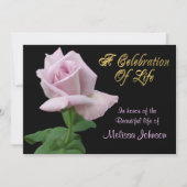 Levensgeviering roos uitnodigende lavender kaart (Voorkant)