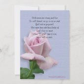 Levensgeviering roos uitnodigende lavender kaart (Achterkant)