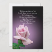 Levensgeviering roos uitnodigende lavender kaart (Achterkant)