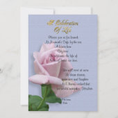 Levensgeviering roos uitnodigende lavender kaart (Voorkant)