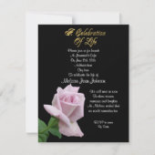 Levensgeviering roos uitnodigende lavender kaart (Voorkant)