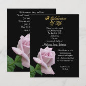 Levensgeviering roos uitnodigende lavender kaart (Voorkant / Achterkant)