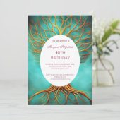 Levensgoud blauwgroen op elke leeftijd kaart (Staand voorkant)