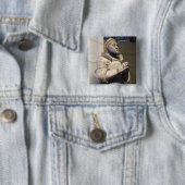 Levensgroot alarmbeeld van de kiezer vierkante button 5,1 cm (In situ)