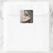 Levensgroot alarmbeeld van de kiezer vierkante sticker (Tas)