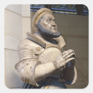 Levensgroot alarmbeeld van de kiezer vierkante sticker