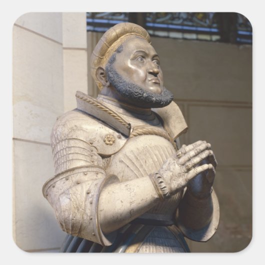 Levensgroot alarmbeeld van de kiezer vierkante sticker (Voorkant)