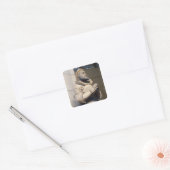Levensgroot alarmbeeld van de kiezer vierkante sticker (Envelop)