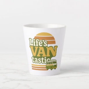 Levensgroot Retro 70s Bus Grafisch Latte Mok