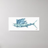 Levensgrootte Atlantische zeilvis Canvas Afdruk (Voorkant)