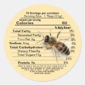 Levensgrootte bijen zuivere honingvoeding Feit lab Ronde Sticker (Voorkant)