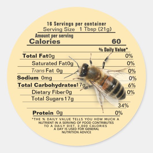 Levensgrootte bijen zuivere honingvoeding Feit lab Ronde Sticker (Voorkant)