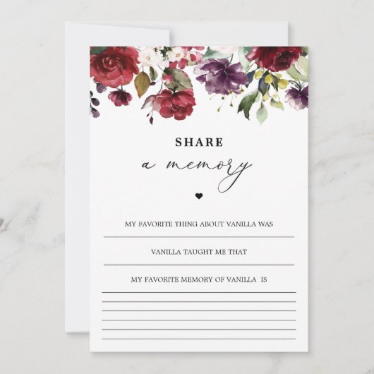 Levensherfst Deel een Kaart van het geheugen (Voorkant)