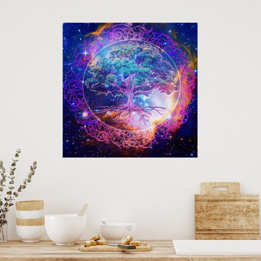 Levensherstellende boom poster (Keuken)