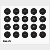 Levensindicator Hart 8 Bit Grafische Videogame Pla Ronde Sticker (Vel)