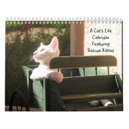 Levenskalender van een kattenbank kalender