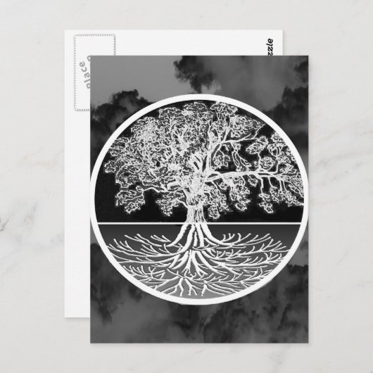Levenskalmerende boom briefkaart (Voorkant / Achterkant)