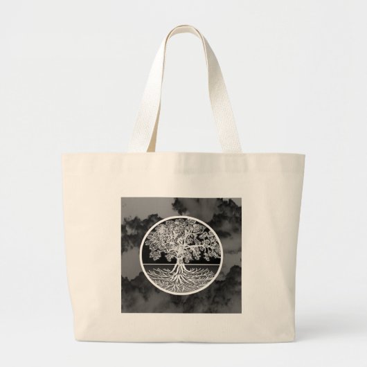 Levenskalmerende boom grote tote bag (Voorkant)