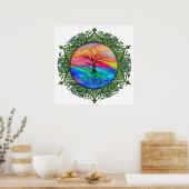 Levenskalmerende boom poster (Keuken)