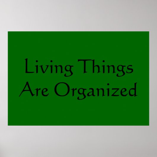 Levenskenmerken Poster (Voorkant)