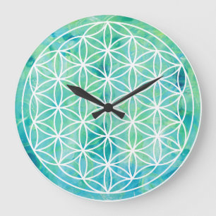 Levenslaag Turquoise 1702815 wandklok