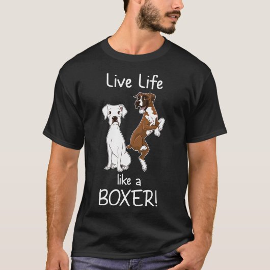 Levenslang als een boxer-boxer-hond voor vrouwen t-shirt (Voorkant)