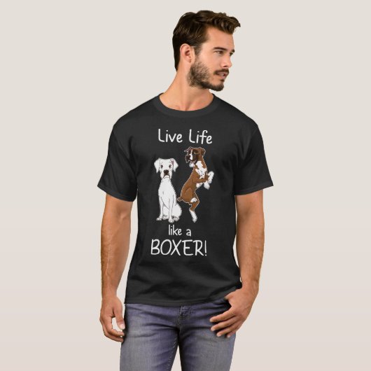 Levenslang als een boxer-boxer-hond voor vrouwen t-shirt (Voorkant volledig)