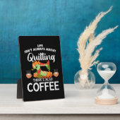 Levenslang altijd over kantelen en koffie fotoplaat (Zijkant)