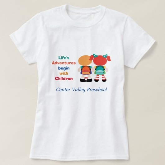 Levenslang avontuur bij kinderen Advertisatie T-shirt (Design voorkant)