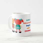 Levenslang avontuur bij kinderen koffiemok (Voorkant links)