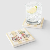 Levenslang avontuurtje Aangepast Stenen Onderzetter (Zijkant)