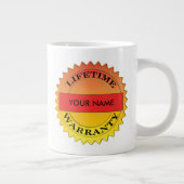 Levenslang Garantie Symbool Jouw naam Jumbo Mok (Rechts)