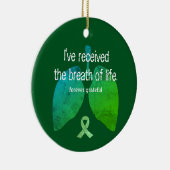 Levenslang Lung Transplant Custom Round Keramisch Ornament (Rechts)