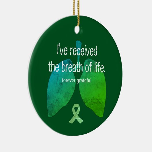 Levenslang Lung Transplant Custom Round Keramisch Ornament (Rechts)